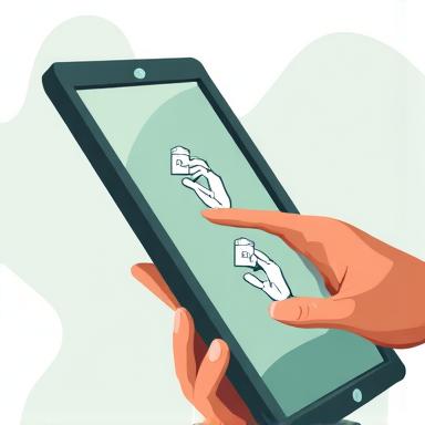 Illustration of a person navigating a digital interface with secure connections, symbolizing platform access and usage.